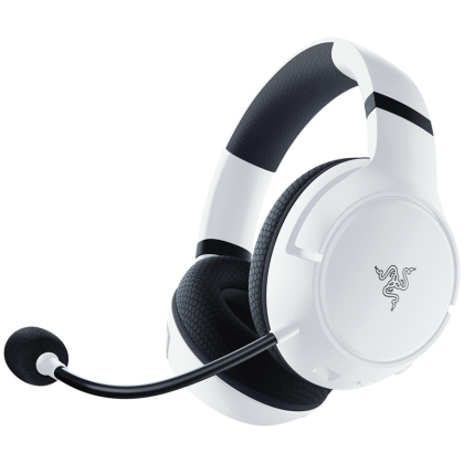Razer Kaira X for Xbox - White, Gaming Headset, TriForce 50mm Drivers, HyperClear Cardioid Mic, Flowknit memory foam ear Cushions, 3.5mm Connection, On-earcup audio controls