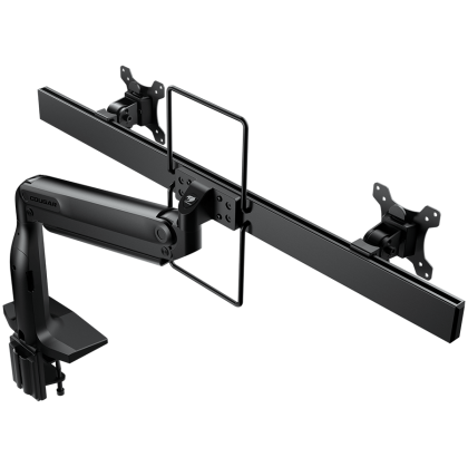 COUGAR DUO35 Heavy-Duty Dual Monitor Arm, Gas Spring, Stable and Smooth Motion, Silent, Micro Damper, 35