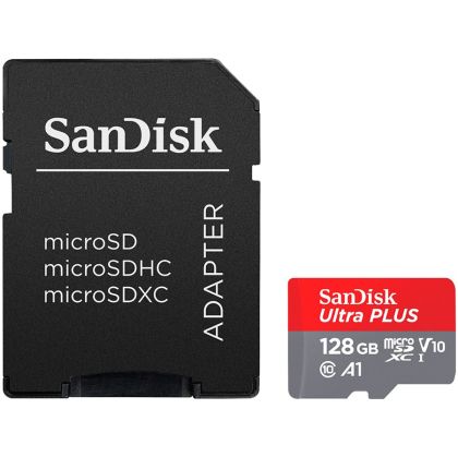 SanDisk High Endurance microSDXC 128GB + SD Adapter - for dash cams & home monitoring, up to 10,000 Hours, Full HD / 4K videos, up to 100/40 MB/s Read/Write speeds, C10, U3, V30, EAN: 619659173104