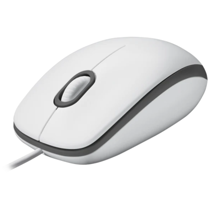 LOGITECH M100 Corded Mouse-WHITE