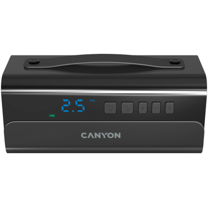 CANYON AP-118, Air Pump, USB Rechargeable Electric Air Pump:Vendor device name:AP-118 ;Battery Capacity:2000mah*4 ; Working Voltage:14.8V ; Max Current:13.5A;Max Pressure:100PSI; Air flow:38L/Min;Charging: 17.5V 1Acharger;Working Temperature: -10 to +45°;