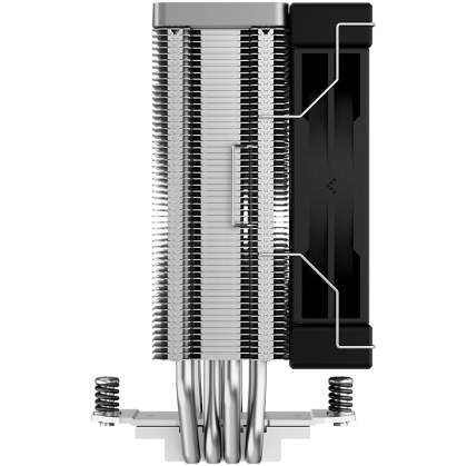 DeepCool AK400, CPU Air Cooler, 1x120mm PWM Fan, TDP 220W, 4 Heatpipes, LGA1700/1200/115x, AMD AM5/AM4, 127x97x155 mm(LxWxH), 3Y, R-AK400-BKNNMN-G-1