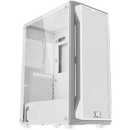 Xigmatek Gaming X Arctic EN46737, White Chassis, ATX/M-ATX/Mini ITX, U3x1+U2x2, Metal FP & Left TG, 4PCS X24A Arctic Fan & LED Switch ARGB Fan PCB