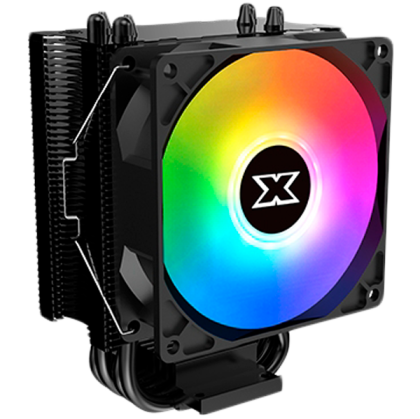 Windpower 964 RGB EN46478, Black Anodized, 90mm RGB PWM Fan, Single Rainbow LED Mode, Reinforced Plastic Backplate