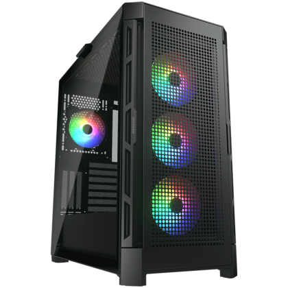 COUGAR DUOFACE PRO RGB Black, Mid Tower, 3x 120 ARGB Fans, RGB Button, Tempered Glass, Mini ITX / Micro ATX / ATX / CEB / E-ATX, USB 3.0 x 2, USB 2.0 x 1, Type C Gen 2, 4 Pole Headset Audio Jack