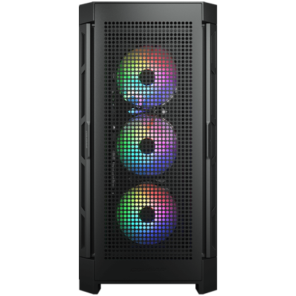 COUGAR DUOFACE PRO RGB Black, Mid Tower, 3x 120 ARGB Fans, RGB Button, Tempered Glass, Mini ITX / Micro ATX / ATX / CEB / E-ATX, USB 3.0 x 2, USB 2.0 x 1, Type C Gen 2, 4 Pole Headset Audio Jack