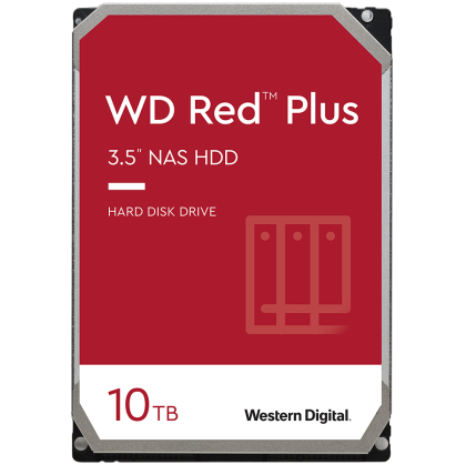 HDD NAS WD Red Plus (3.5'', 10TB, 256MB, 7200 RPM, SATA 6 Gb/s)
