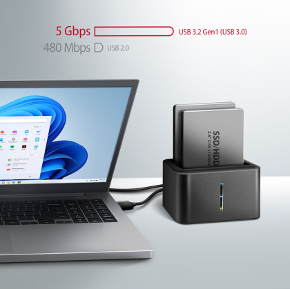 AXAGON ADSA-D25 USB 3.2 Gen 1 - 2x SATA 6G 2.5