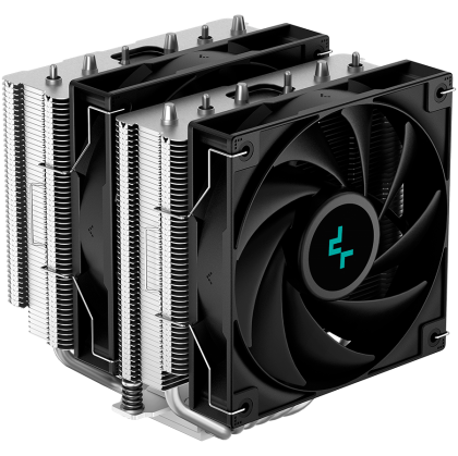 DeepCool AG620, CPU Air Cooler, 2x120mm PWM Fan, TDP 260W, 6 Heatpipes, LGA2066/2011-v3/2011/1700/1200/115x, AMD AM5/AM4, 129x136x157 mm(LxWxH), 2Y, R-AG620-BKNNMN-G-1