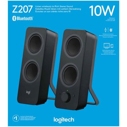 LOGITECH Z207 Bluetooth Stereo Speakers - BLACK