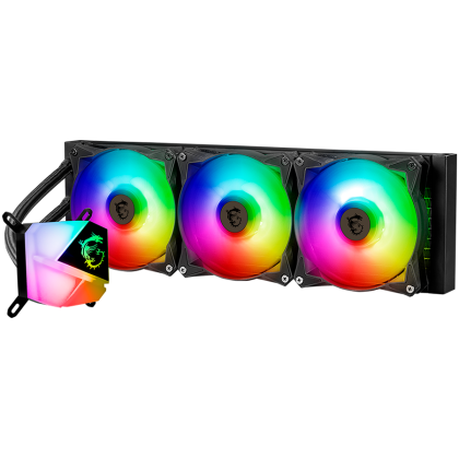 MAG CORELIQUID C360, Global, 3x ARGB Fan, ARGB Block, Color Box, LGA 1150/1151/1155/1156/1200/1700, LGA 1366/2011/2011-3/2066, AM5/AM4/FM2+/FM2/FM1/AM3+/AM3/AM2+/AM2, SocketTR4/sTRX4/SP3