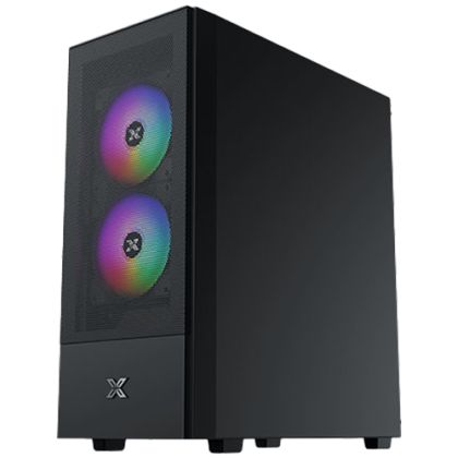 Hero II Air 3F Black EN41655, ATX/M-ATX/MINI ITX, USB3.0 X1, USB2.0 X2, HD AUDIO, Front Meshed Grill & Left TG, 3PCS Z20F Fixed LED Fan
