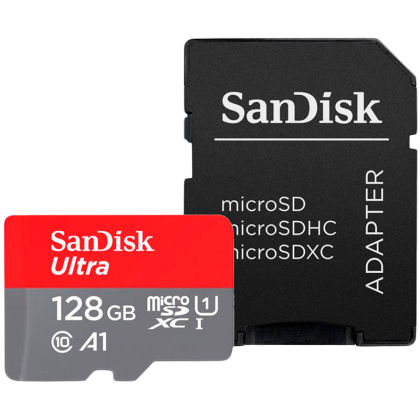 SanDisk Ultra microSDXC 128GB + SD Adapter 140MB/s  A1 Class 10 UHS-I, EAN: 619659200558