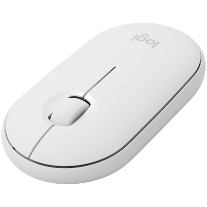 LOGITECH M350S Pebble 2 Bluetooth Mouse - TONAL WHITE - DONGLELESS