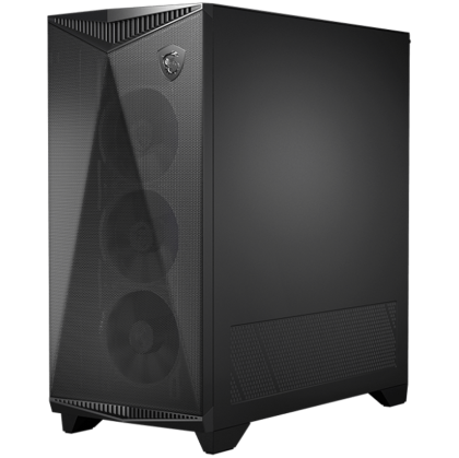 MSI MPG GUNGNIR 300P AIRFLOW, Mid-Tower, E-ATX/ATX/M-ATX/ITX, 2x USB 3.2 Gen 1 Type-A, 1x USB 3.2 Gen 2x2 Type-C, 1x Audio/1x Mic, ARGB Hub, 4x 120mm ARGB Fans, 1mm Perforated Front Panel, 3mm Tempered Glass