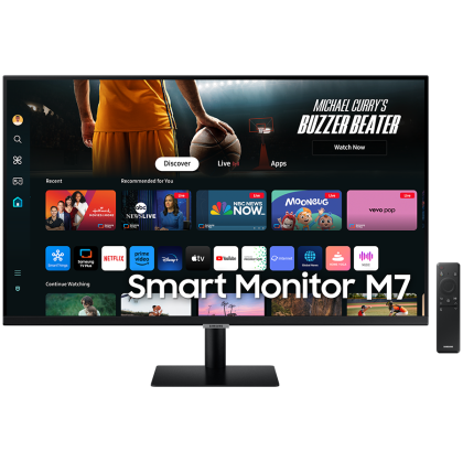 Monitor LED Samsung LS32DM702UUXDU SMART M70D, 32" UHD FLAT 16:9 (3840x2160) VA 60Hz, 300 cd/m2, 3000:1, HDR10, 4ms, 178/178, 2xHDMI, USB-C, Remote control, Speakers 5Wx2, Tilt/HeightAdj, 2Y