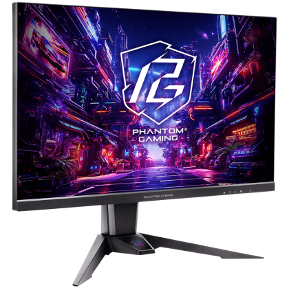 Asrock Gaming Monitor, 27" QHD(2560x1440) IPS, 180 Hz, 99% sRGB, 1000:1, 16:9, 400 cd/m², 178º/178º, 1ms (MPRT), AMD FreeSync, Flicker-free, Height, Swivel, Tilt, 2x 2W Speakers, 2x HDMI 2.0, 1x DP 1.4, 1x Audio Jack (3.5mm), Wi-Fi antenna, 3Y