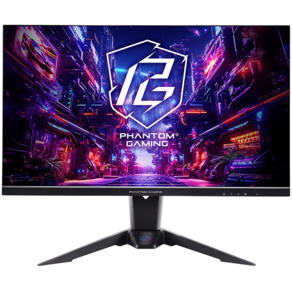 Asrock Gaming Monitor, 27" QHD(2560x1440) IPS, 180 Hz, 99% sRGB, 1000:1, 16:9, 400 cd/m², 178º/178º, 1ms (MPRT), AMD FreeSync, Flicker-free, Height, Swivel, Tilt, 2x 2W Speakers, 2x HDMI 2.0, 1x DP 1.4, 1x Audio Jack (3.5mm), Wi-Fi antenna, 3Y