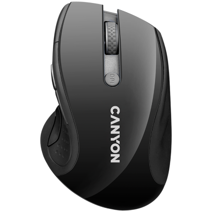 CANYON 2.4Ghz wireless mouse, optical tracking - blue LED, 6 buttons, DPI 1000/1200/1600, Black pearl glossy