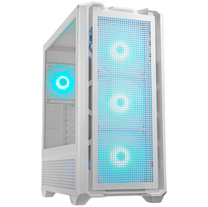 COUGAR Case MX600 RGB White, Full Tower, Mini ITX/Micro ATX / ATX / CEB / E-ATX, Type-C, USB 3.0 x 2, USB 2.0 x 1,4 Pole Headset Audio Jack, RGB Button, 120mm ARGB fan, Tempered glass, 235 x 515 x 478 (mm)