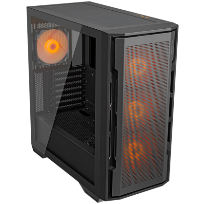 COUGAR Case Uniface RGB, Mid Tower, Mini ITX/Micro ATX / ATX / CEB / E-ATX, Type-C, USB 3.0 x 2, USB 2.0 x 1, Audio/Mic 3.5mm jack x 1, 120mm ARGB fan, Tempered glass, 230 x 493 x 475 (mm)