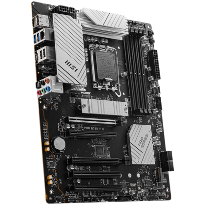 MSI PRO B760-P II, ATX, Intel B760, LGA 1700, Dual Channel DDR4 up to 7000MHz, 4xDDR5, 5x PCIe x16 slots, 2x M.2 slots, 1x HDMI,  4x USB 2.0, 4x USB 5Gbps, 7.1 HD Audio, 2.5G LAN, 4x EZ Debug LED, 3Y