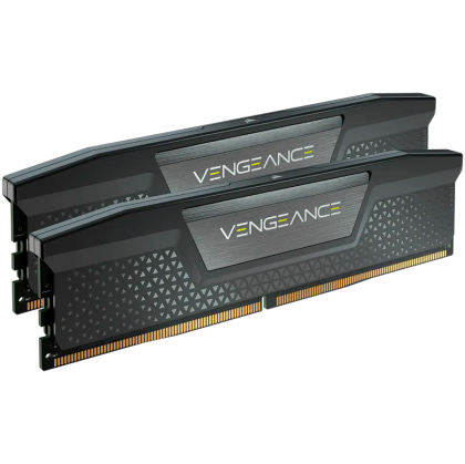 Corsair DDR5, 6400MT/s 32GB 2x16GB DIMM, Unbuffered, 32-40-40-84, Std PMIC, XMP 3.0, VENGEANCE DDR5 Black Heatspreader, 1.4V