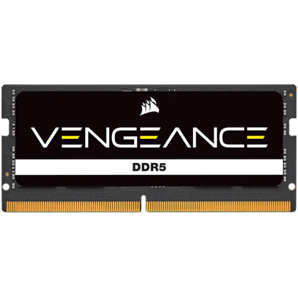 Corsair DDR5, 4800MT/s 16GB 1x16GB SODIMM, Unbuffered, 40-40-40-77, Black PCB, Std PMIC, 1.1V, VENGEANCE DDR5 SODIM