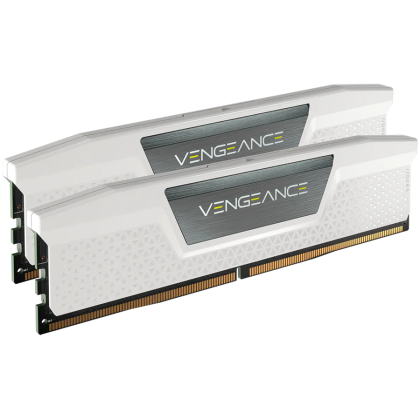 Corsair DDR5, 5600MT/s 32GB 2x16GB DIMM, Unbuffered, 36-36-36-76, Std PMIC, XMP 3.0, VENGEANCE DDR5 White Heatspreader, Black PCB, 1.25V