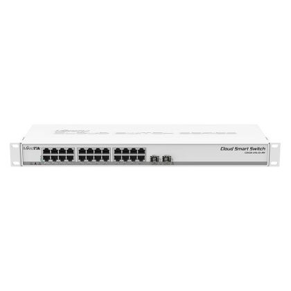 MikroTik Cloud Smart Switch CSS326-24G-2S+RM - Switch - smart - 24 x 10/100/1000 + 2 x 10 Gigabit SFP+ - rack-mountable - PoE