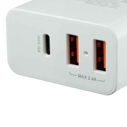 CANYON charger H-08 PD 30W USB-C 2USB-A White