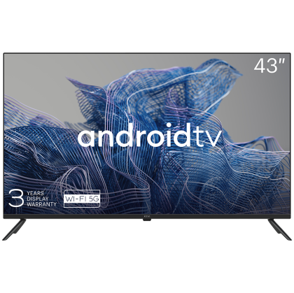 43', UHD, Google Android TV, Black, 3840x2160, 60 Hz, , 2x10W, 53 kWh/1000h , BT5, HDMI ports 4, 24 months