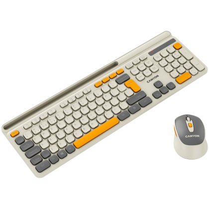 CANYON HSET-W5 EN Keyboard+Mouse AAA+AA Wireless Beige