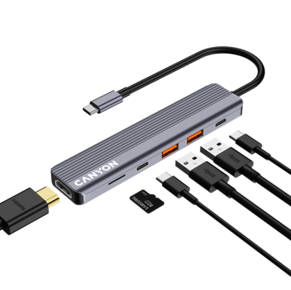 CANYON hub DS-17 6in1 4k USB-C Grey