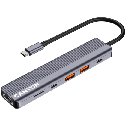 CANYON hub DS-17 6in1 4k USB-C Grey