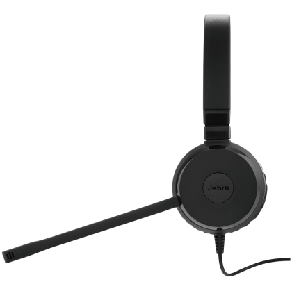 JABRA EVOLVE 20 MS Stereo USB Headband Special Edition Noise cancelling, USB connector, with mute-button and volume control on the cord, with leatherette ear cushion, Microsoft optimized