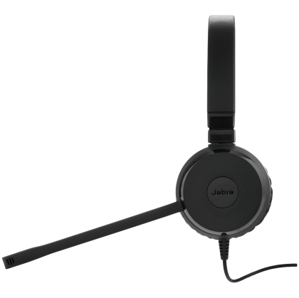 JABRA EVOLVE 30 II UC Stereo USB Headband, Noise cancelling, USB and 3.5 connectivity, with mute-button and volume control on the cord, with leather ear cushion