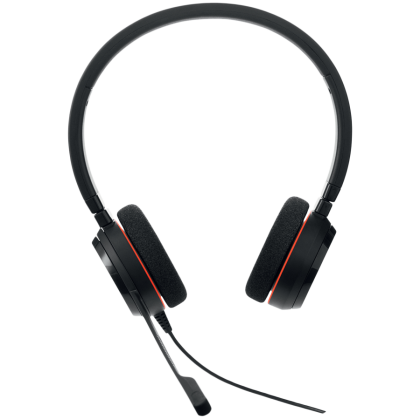 JABRA EVOLVE 20 UC Stereo USB Headband, Noise cancelling, USB connector, with mute-button and volume control on the cord, with foam ear cushion