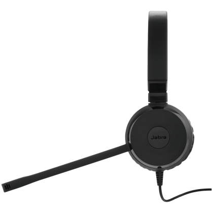 JABRA EVOLVE 30 II MS Stereo USB Headband, Noise cancelling, USB and 3.5 connectivity, with mute-button and volume control on the cord, with leather ear cushion, Microsoft optimized