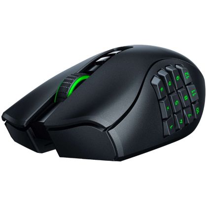 Razer Naga Pro Wireless Gaming Mouse, Up to 150 Hours battery life, Razer Chroma RGB, Optical sensor, 20,000 DPI, Speedflex Cable, 3 Swappable Side Plates, Up to 19+1 Programmable Buttons