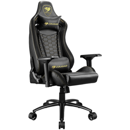 COUGAR OUTRIDER S ROYAL, Gaming Chair, Body-embracing High Back Design, Premium PVC Leather, Head and Lumbar Pillow, 180º Reclining, Full Steel Frame, 4D Adjustable Armrest, Class 4 Gas Lift Cylinder