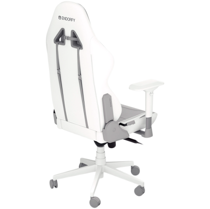 Endorfy Scrim Onyx White Gaming Chair, PU Leather + Breathable Fabric, Cold-pressed Foam, Memory Foam Cushions, Class 4 Gas Lift Cylinder, 4D Adjustable Armrest, Adjustable Headrest, White, 2 Year Warranty