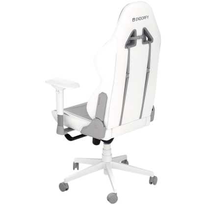 Endorfy Scrim Onyx White Gaming Chair, PU Leather + Breathable Fabric, Cold-pressed Foam, Memory Foam Cushions, Class 4 Gas Lift Cylinder, 4D Adjustable Armrest, Adjustable Headrest, White, 2 Year Warranty