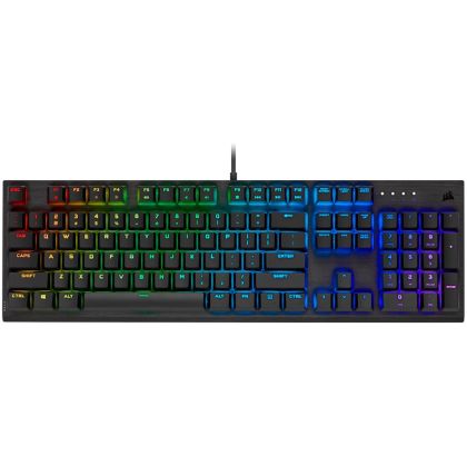 Corsair K60 RGB PRO Mechanical Gaming Keyboard, Backlit RGB LED, CHERRY VIOLA, Black, EAN:0840006626190