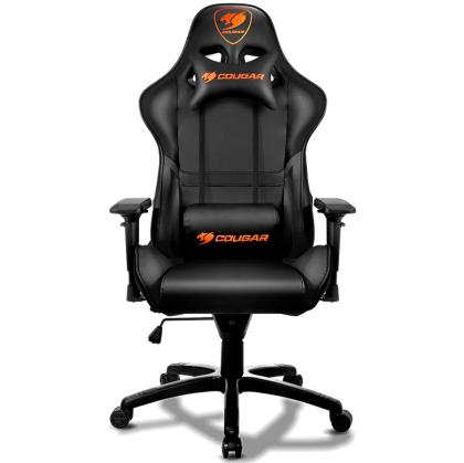 COUGAR Armor Gaming Chair Black, Piston Lift Height Adjustment,180º Reclining,Adjustable Tilting Resistance,3D Adjustable Arm Rest,Full Steel Frame,Ultimate Quality: Class 4 Gas Lift Cylinder