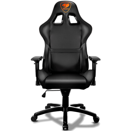 COUGAR Armor Gaming Chair Black, Piston Lift Height Adjustment,180º Reclining,Adjustable Tilting Resistance,3D Adjustable Arm Rest,Full Steel Frame,Ultimate Quality: Class 4 Gas Lift Cylinder