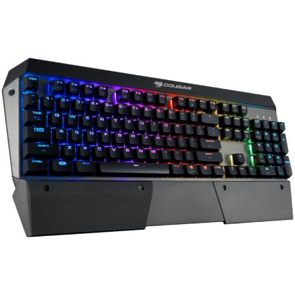 COUGAR ATTACK X3 -  Iron Gray - Red Cherry MX RGB Mechanical Gaming Keyboard,N-key rollover (USB mode support),Full key backlight (16.8 million colors), On-board memory,Aluminum/Plastic,COUGAR UIX System