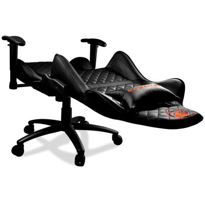 COUGAR Armor ONE BLACK Gaming Chair, Diamond Check Pattern Design, Breathable PVC Leather, Class 4 Gas Lift Cylinder, Full Steel Frame, 2D Adjustable Arm Rest, 180º Reclining, Adjustable Tilting Resistance