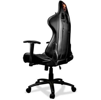 COUGAR Armor ONE BLACK Gaming Chair, Diamond Check Pattern Design, Breathable PVC Leather, Class 4 Gas Lift Cylinder, Full Steel Frame, 2D Adjustable Arm Rest, 180º Reclining, Adjustable Tilting Resistance