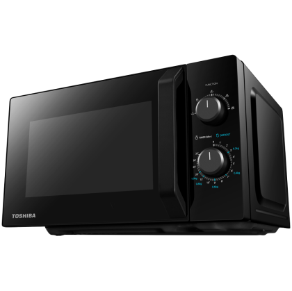 Microwave oven, volume 20L, mechanical control, 800W, 5 power levels, LED lighting, defrosting, cooking end signal, black